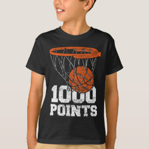 1000 Points Bysketbyll Scorer High School Bysketby T-Shirt