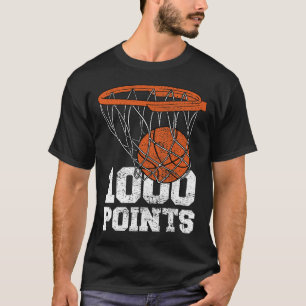 1000 Points Bysketbyll Scorer High School Bysketby T-Shirt