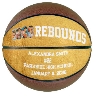 1000 Rebounds Career Milestone Player Team Gold Basketball