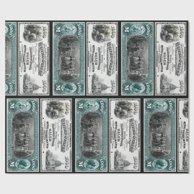 $1000 WRAPPING PAPER (Flat)