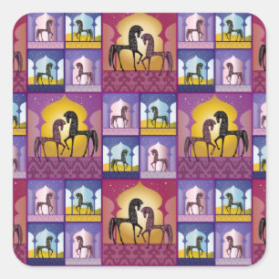1001 Arabian Nights Square Sticker