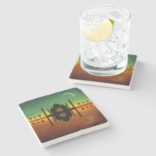 1001 Oriental Night Reflection Stone Coaster