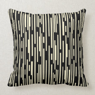 100216 - Black and Cream Throw Pillow