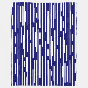 100216 - Deep Navy and White Fleece Blanket