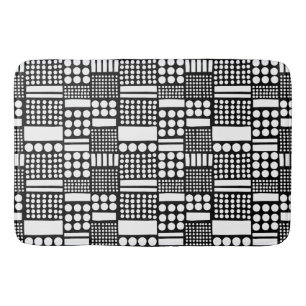 100416 - White on Black Bath Mat
