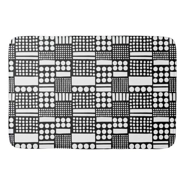 100416 - White on Black Bath Mat (Front)