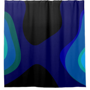 1007 Black And Blue Abstract Art