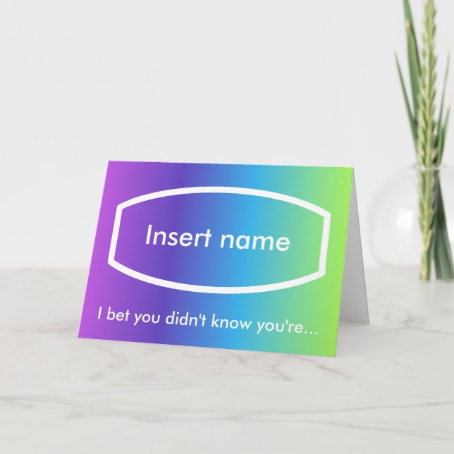 100,000,000 seconds card (personalised front) (Front)