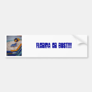 100_0949, Florida or bust!!! Bumper Sticker