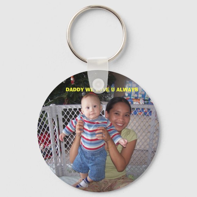 100_3761, DADDY WE LOVE U ALWAYS KEYCHAIN (Front)