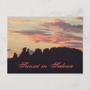 100_5045, Sunset in Sedona Postcard