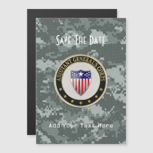 [100] Adjutant General's Corps Branch Insignia [3D Magnetic Invitation