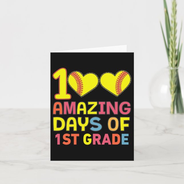 100 Amazing Days Of 1st Grade Softbyll Player Stud Card (Front)