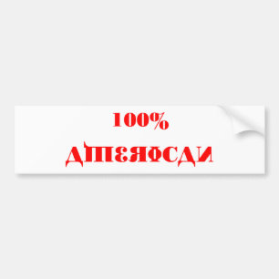 100% American Bumper Template Sticker