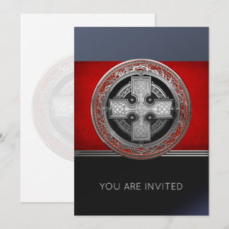 [100] Ancient Celtic Sacred Silver Knot Cross Invitation