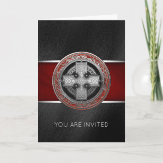 [100] Ancient Celtic Sacred Silver Knot Cross Invitation