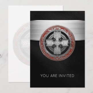 [100] Ancient Celtic Sacred Silver Knot Cross Invitation