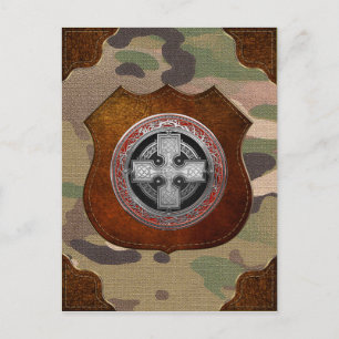 [100] Ancient Celtic Sacred Silver Knot Cross Postcard
