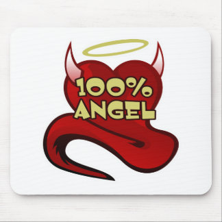100% Angel Devil Heart Mouse Pad
