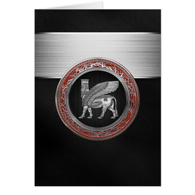 [100] Assyrian Winged Bull - Silver Lamassu (Front)