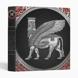 [100] Assyrian Winged Bull - Silver Lamassu Binder