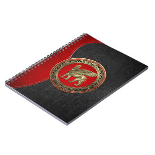 [100] Assyrian Winged Lion - Gold Lamassu Notebook