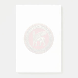 [100] Assyrian Winged Lion - Gold Lamassu Post-it Notes