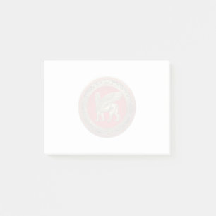 [100] Assyrian Winged Lion - Gold Lamassu Post-it Notes