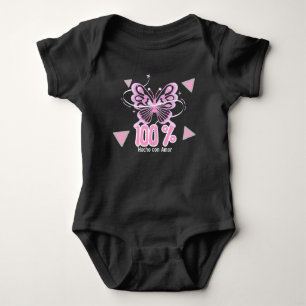 100% baby clothes made with love bodysuit
