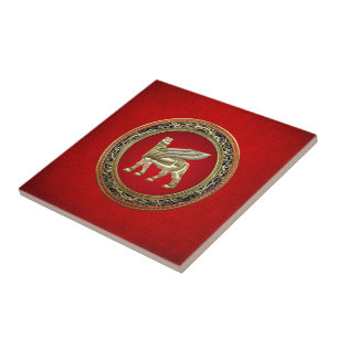 [100] Babylonian Winged Bull Lamassu [3D] Tile