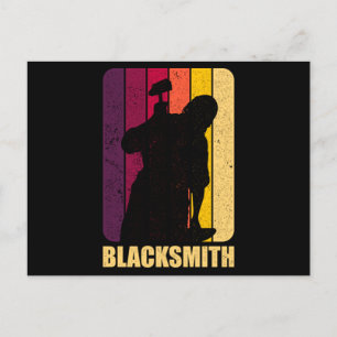 100.Blacksmith Blacksmithing Metalworker Gift Announcement Postcard
