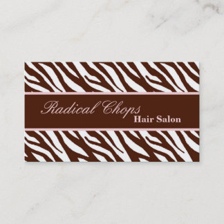 100 Borwn Pink Zebra Print Pattern Business Card