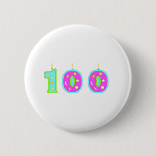 100 (Candles) 2 Inch Round Button