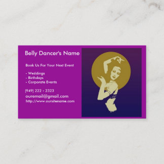 100 cartes de visite pour des danseuses du ventre