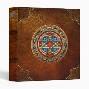 [100] Celtic Cross [Gold+Enamel] Binder