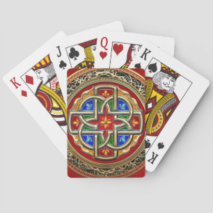 [100] Celtic Cross [Gold+Enamel] Playing Cards
