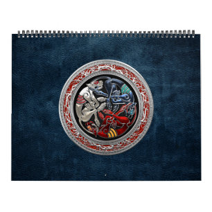 [100] Celtic Treasures - Three Dogs on Silver Calendar