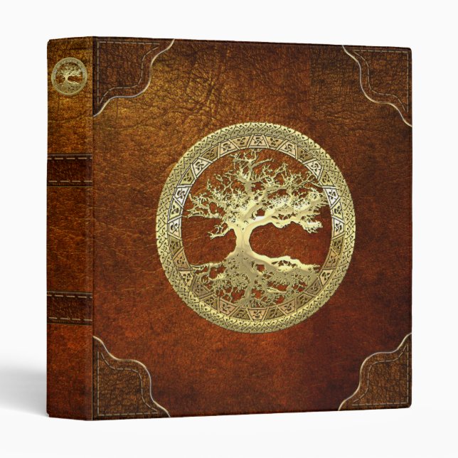 [100] Celtic Tree of Life [Gold] Binder (Front/Spine)