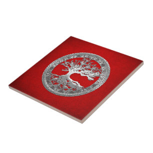 [100] Celtic Tree of Life [Silver] Tile