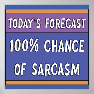 100% Chance of Sarcasm Poster