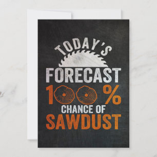 100 Chance of Sawdust Retro Holiday Card