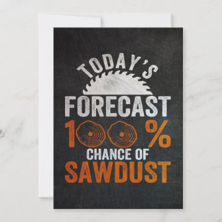 100 Chance of Sawdust Retro Holiday Card