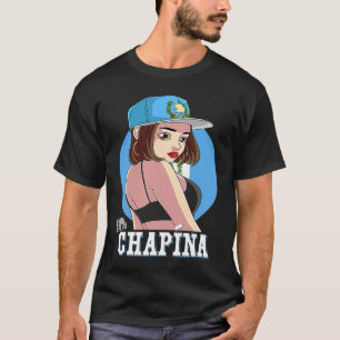 100 Chapina Latina Girl Guatemala Flag Pride T-Shirt