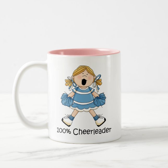 100% Cheerleader - Blonde Two-Tone Coffee Mug (Left)