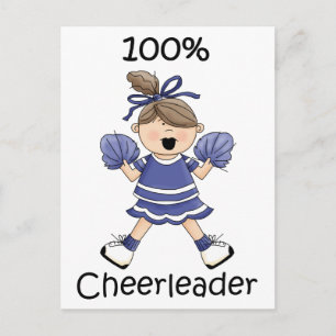 100% Cheerleader - Brunet Postcard
