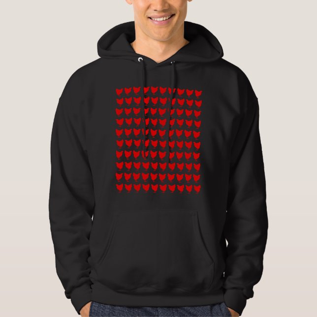 100 Chickens - Red Hoodie (Front)