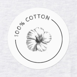 100% Coton Vintage Flower Étiquettes