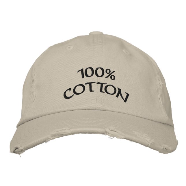 100% Cotton Embroidered Hat (Front)