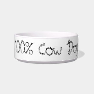 100% Cow Dog Dish