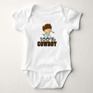 100% Cowboy Baby Bodysuit